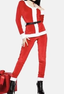 Mono Tipsy Elves Mujer Adulto Santa Vacaciones Cremallera Cinturón Rojo Incluido Talla S - Imagen 1 de 1