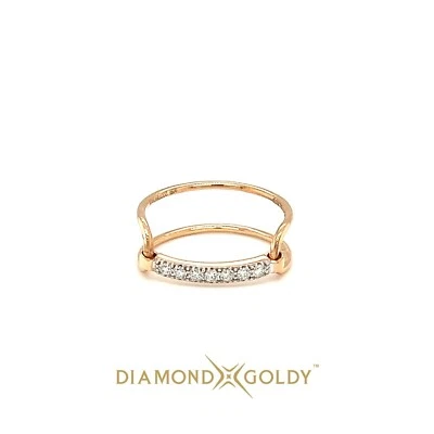 Anillo de aniversario informal de diamantes de 0,17 quilates de oro rosa de 18 quilates certificado IGI VVSI Foto 1 de 4