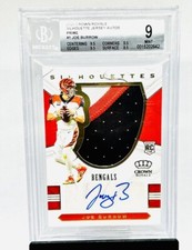 Joe Burrow RPA 2020 Chronicles Crown Royale Silhouette Rookie Patch Auto #19/25