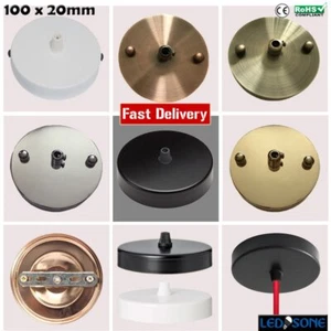 Ceiling Rose Light Fitting Vintage Metal pendant holder Multi Color Light Parts - Picture 1 of 12