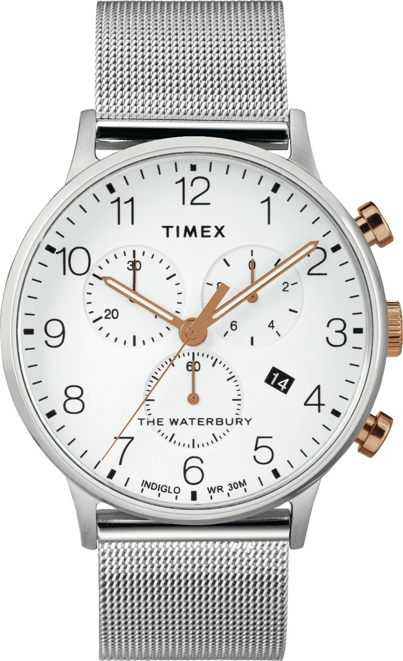 TIMEX Waterbury Cronografo TW2T36700 - Orologio Acciaio Inox - Cinturino di - Immagine 1 di 1