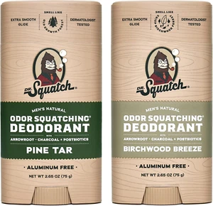 Dr. Squatch Men's Natural Deodorant 2 Pack - Picture 1 of 13