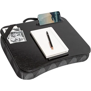 LapGear Designer Lap Desk mit Telefonhalter und Geräteleiste - grau Argyle - Passform - Bild 1 von 16