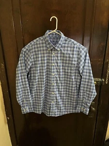 Camisa Brooks Brothers Para Hombre Grande Azul Cuadros Rendimiento Abotonada - Imagen 1 de 11