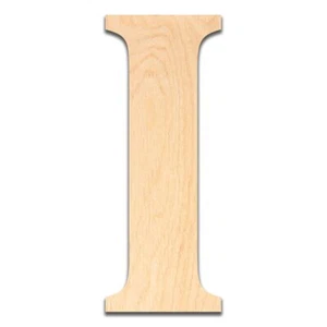 4” Tall Wooden Letter I – 1/4” Thick Baltic Birch – Paintable DIY Decor Signs... - Picture 1 of 8