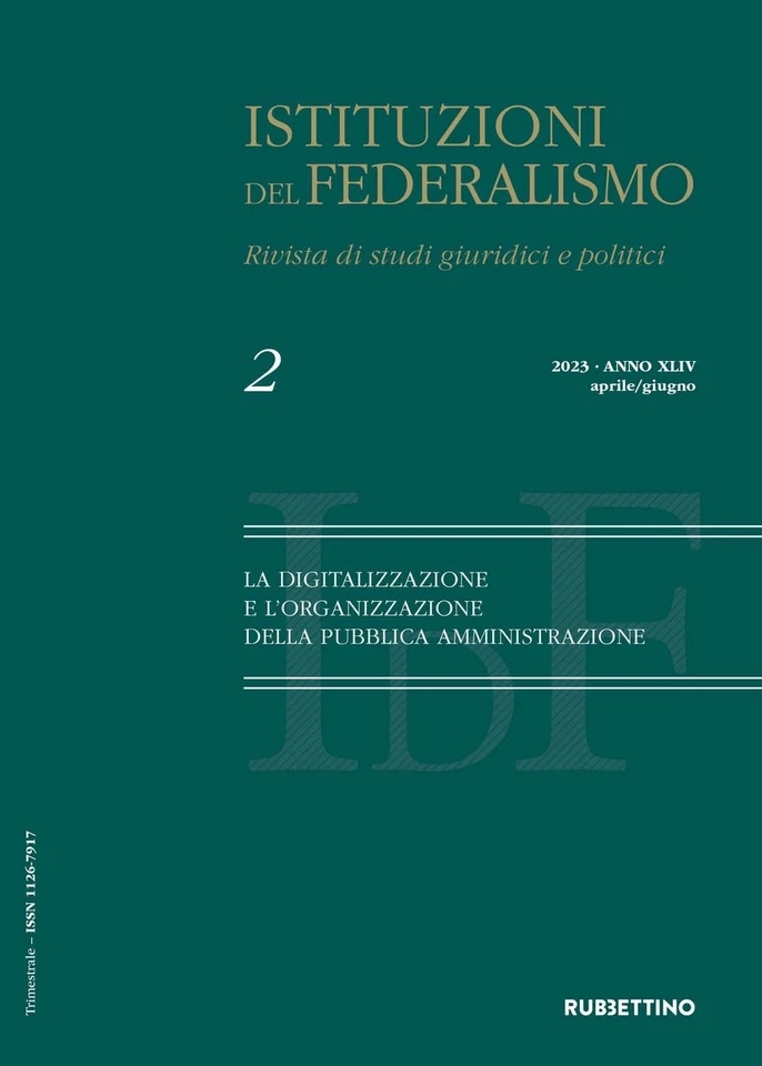Istituzioni del federalismo. Rivista di studi giuridici  (Paperback) (UK IMPORT) - Image 1 of 1