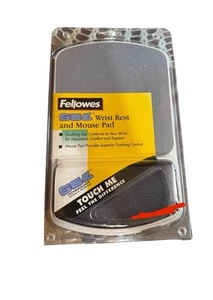 Vintage Fellowes Gel wrist and Mouse Pad white grey # 91741 New - Picture 1 of 3