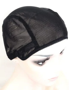 Mesh Wig Caps for Making Wigs 2 pcs Black Medium (2 Count), Stretch Cap - Picture 1 of 7