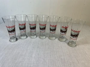 Juego de vasos de cerveza Budweiser Pilsner 1989 de colección Clydesdale vacaciones de invierno Navidad - Imagen 1 de 3