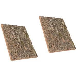 2 Count Bark Background Decoration Reptile Cork Barks for Reptiles - Picture 1 of 12