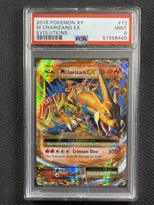 Pokémon Cards PSA 9 Mint M Charizard Ex Evolutions 2016 XY Ultra Rare 13/108 - Picture 1 of 2