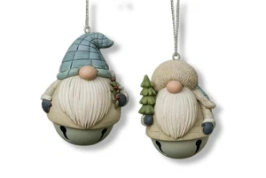 Gnome Bell Ornament 4.25" Hand Decorated Sold Seperately - Picture 1 of 20