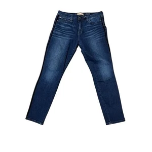 7 For All Mankind Jeans Womens Size 32 Denim Dark Wash Stretch w/striped Accent - Picture 1 of 9
