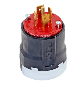 Eaton AHCL2220P Industrial Locking Plug NEMA L22-20P 20A 277/480V  4-Pole 5-Wire - Picture 1 of 5