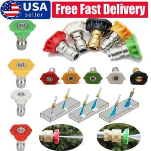 Juego de boquillas de pulverización para lavadora a presión conexión rápida 1/4" paquete de 5 puntas de alta potencia - Imagen 1 de 3