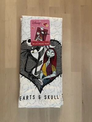 Juego de 2 toallas de cocina Disney Pesadilla antes de Navidad San Valentín  Foto 1 de 2