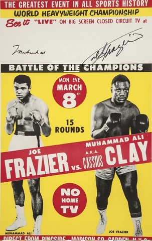 Muhammad Ali vs. Joe Frazier (1975) 3 Classic Repro Boxing Poster Cover