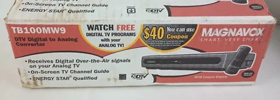 Magnavox DTV Digital To Analog TV Converter TB100MW9 New In Open Box w/Remote - Image 1 of 4