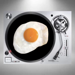 Fried Egg Slipmats 12" Turntable Pair or Single *Posted In Cardboard* - Picture 1 of 5