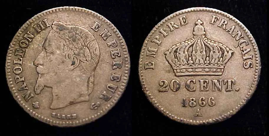 FRANCIA 1866 A 20 céntimos en muy buen estado/f Foto 1 de 1