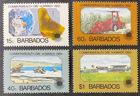 BARBADOS 598 - 601 Lovely Mint NEVER  Hinged  Set Cover