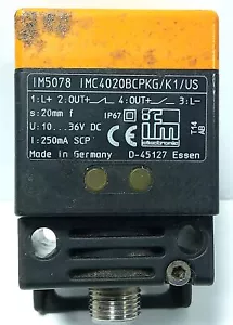 Efector IMC4020BCPKG/K1/US-100-DPA IM5078 10-36 V DC Inductive Proximity Sensor - Picture 1 of 4