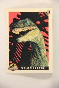 Jurassic Park 1993 Trading Card Sticker #3 Velociraptor ENG Topps Puzzle L007119 - Picture 1 of 2