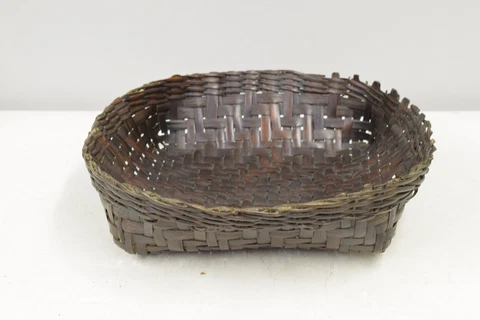 Plate Basket Food Rattan Ifugao Tribe Philippines Handmade Woven Rattan Cover