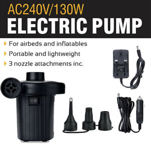 3 in 1 Electric Air Pump For Inflatables Camping Bed Pool Inflator Air Mattress 