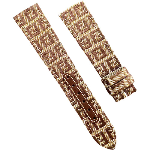 FENDI BRACCIALE VERA PELLE E FABBRICA 20x16MM BEIGE