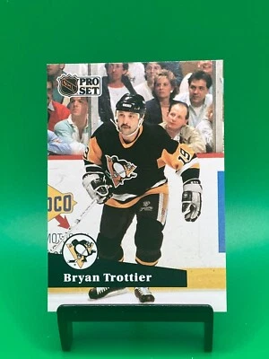 Bryan Trottier NHL 1991-92 Pro Set Pittsburgh Penguins #192 Hockey - Image 1 of 2