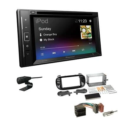 Pioneer AVH-A240BT Autoradio Bluetooth DVD für Fiat 500 ab 2007 piano black - Bild 1 von 4