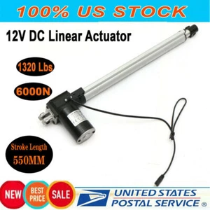 Attuatore lineare corsa 22 pollici 6000N/1320 libbre sollevamento massimo 12V Volt motore DC - Foto 1 di 12