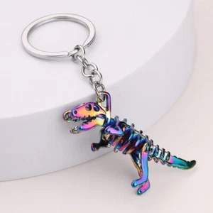 1PC Alloy Colorful Skeleton Dinosaur Key Chain Holiday Gift Pendant Key Chain-v - Picture 1 of 3