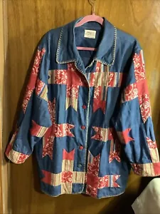 VINTAGE Beautiful Bohemian Style SUSAN BRISTOL Jacket 100% Cotton~ EUC~XXL - Picture 1 of 18