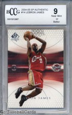 2004-05 SP Authentic #14 LeBron James BCCG 9 Near Mint or Better - QTY.