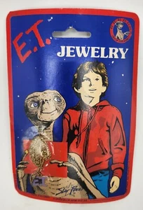 Vintage 1982 E.T. Collar Joyería, E.T. Charm TOTALMENTE NUEVO - Imagen 1 de 2