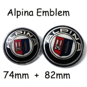 Front Hood & Rear Boot 82mm 74mm Fit Alpina Badge Emblem 51148132375 Alpina - Picture 1 of 3