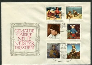 EAST GERMANY 1968, ART: PAINTINGS, DRESDA GALLERY, Scott 1042-1037 on F.D.C. - Picture 1 of 1
