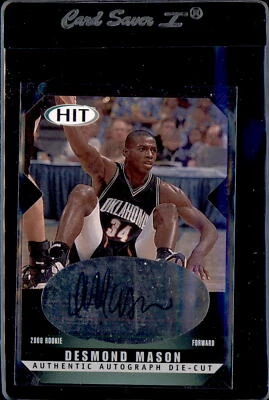 Tarjeta de novato automática Desmond Mason 2000 autógrafos Sage Hit corte esmeralda #34 radiocontrol  Foto 1 de 2