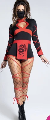 NUEVO Disfraz Dragón Ninja Para Mujer Talla Mediana Halloween Juegos con disfraces al por menor $60 Foto 1 de 4
