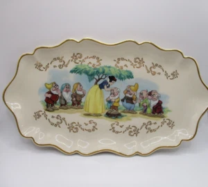 Plato de caramelos Lenox 1997 Disney's Blancanieves marfil fino China adorno dorado EE. UU. - Imagen 1 de 6