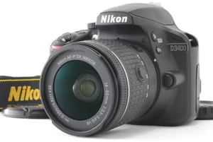 Nikon D3400 Black 24.1MP DSLR AF-P DX 18-55mm f3.5-5.6 G VR lens from JAPAN #302 - Picture 1 of 12