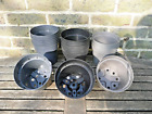 114 Plastic plant pots (1.5 litre round). Mixed colour.