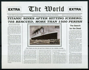 Titanic Stamps Maldives 1998 MNH Ships Nautical 1v S/S