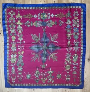 HERMÈS SCHEHERAZADE HENRI D’ORIGNY SEDA BUFANDA 88x88 años 80 vintage - Imagen 1 de 15