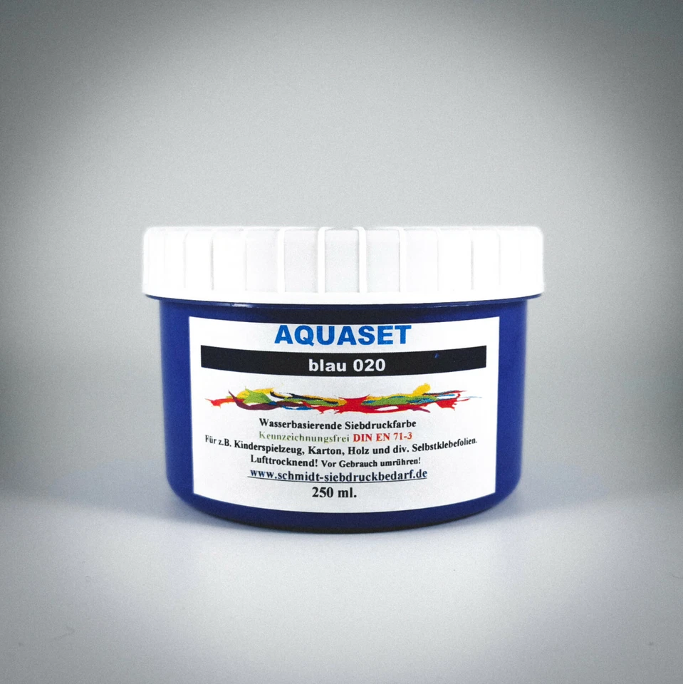 250ml SICO AQUASET 020 UM Blau | Siebdruck | Farbe der Zukunft | DIN EN 71-3
