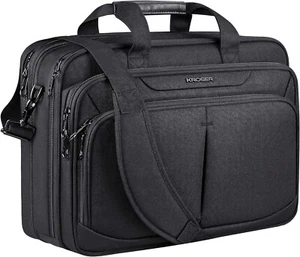 Laptop Bag 18" Expandable Fits Up to 17.3" Briefcase Large Travel Water-Repellen - Picture 1 of 10