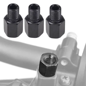 4PCS Motorcycle or Scooter Mirror Adapters - 10mm to 10mm Clockwise Threaded - Picture 1 of 4