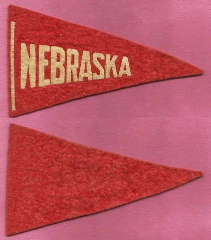 VINTAGE 1936 University of Nebraska Cornhuskers Football Pennant! BF3 WOW Cover